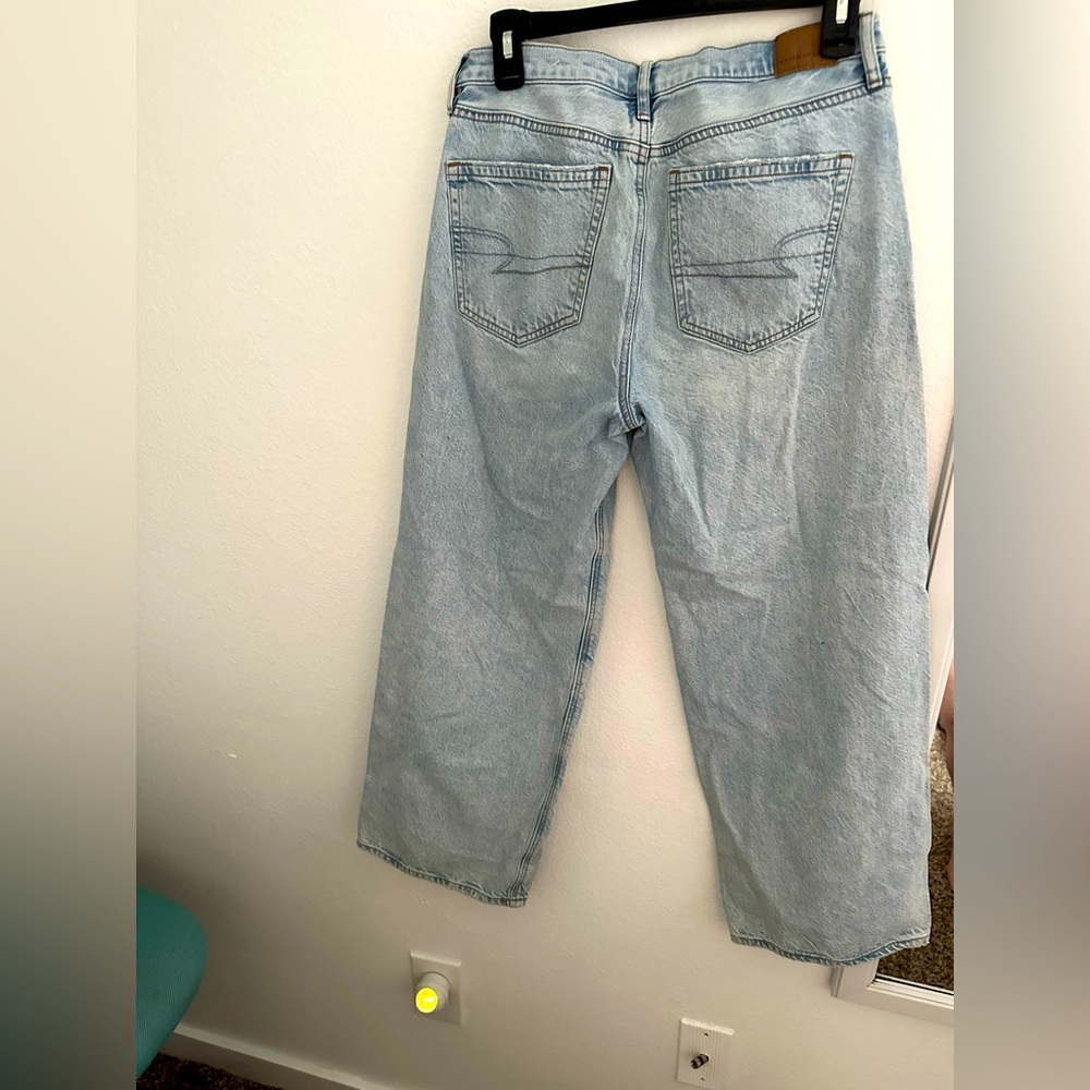 American Eagle size 8 short wide leg, baggy jeans